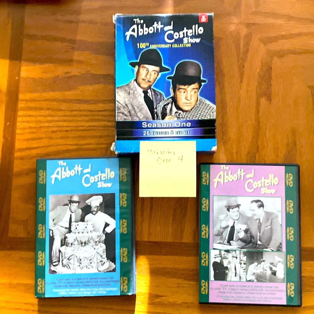 The Abbott & Costello Show 1952- 1953 included 6 DVDs 100th Annual Anniversary